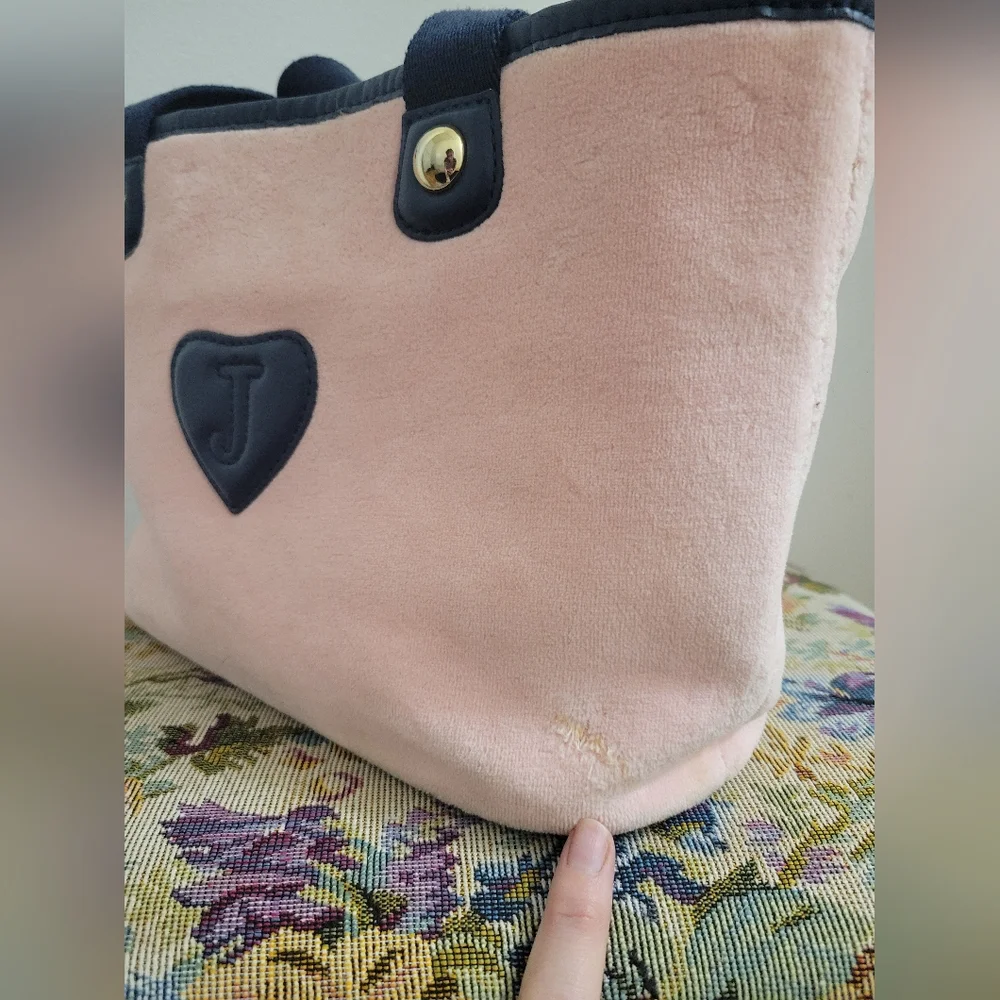 Vintage Juicy Couture Pink Velour Bag - Picture 4 of 16